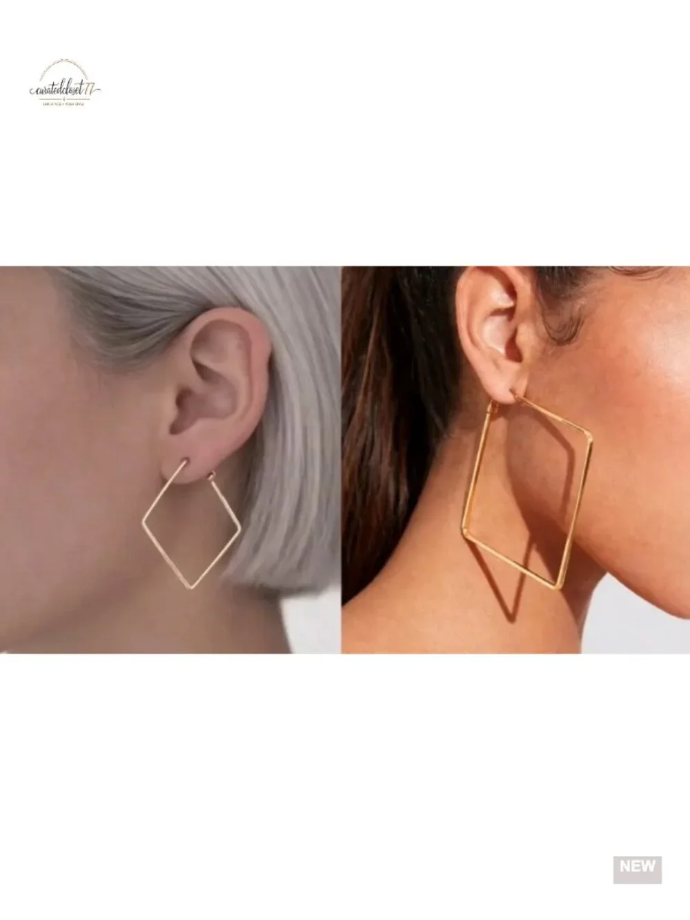 18K Gold Plated Copper Hoop Earrings - Hypoallergenic Lightweight Fashion